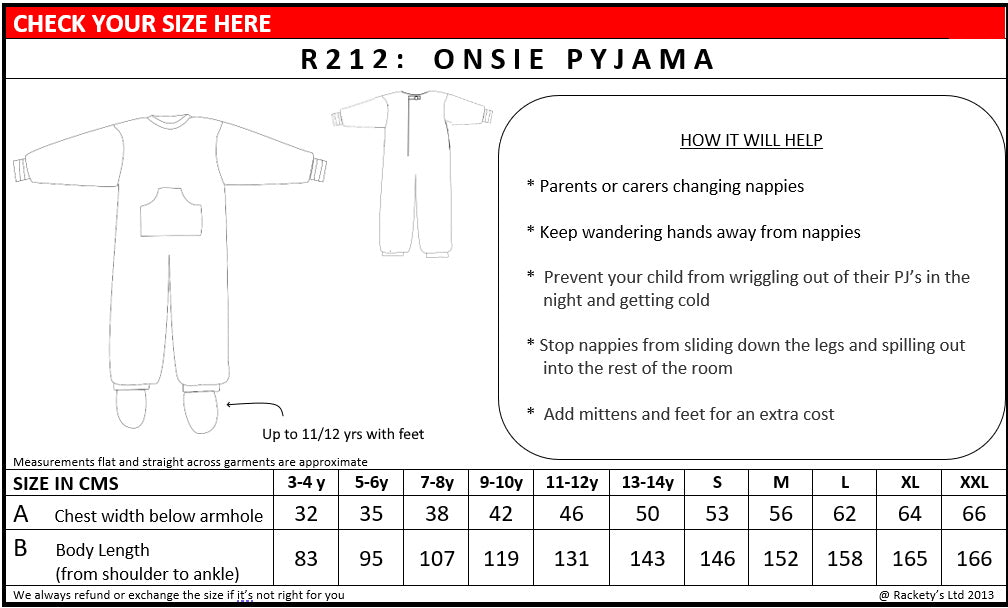 R212 Fleecey Children Onesie Pyjama custom image