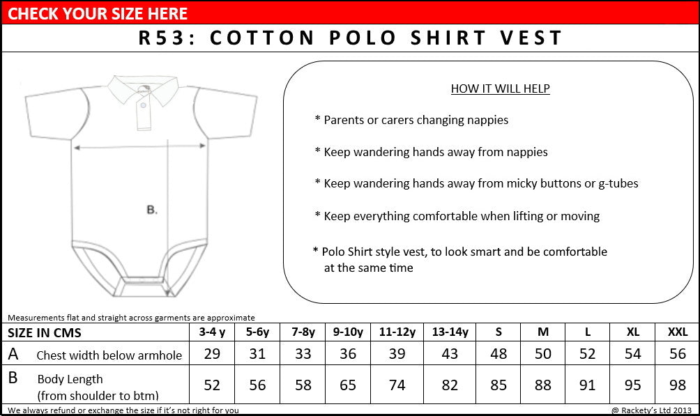R55 Children Polyester Popper Polo Shirt custom image