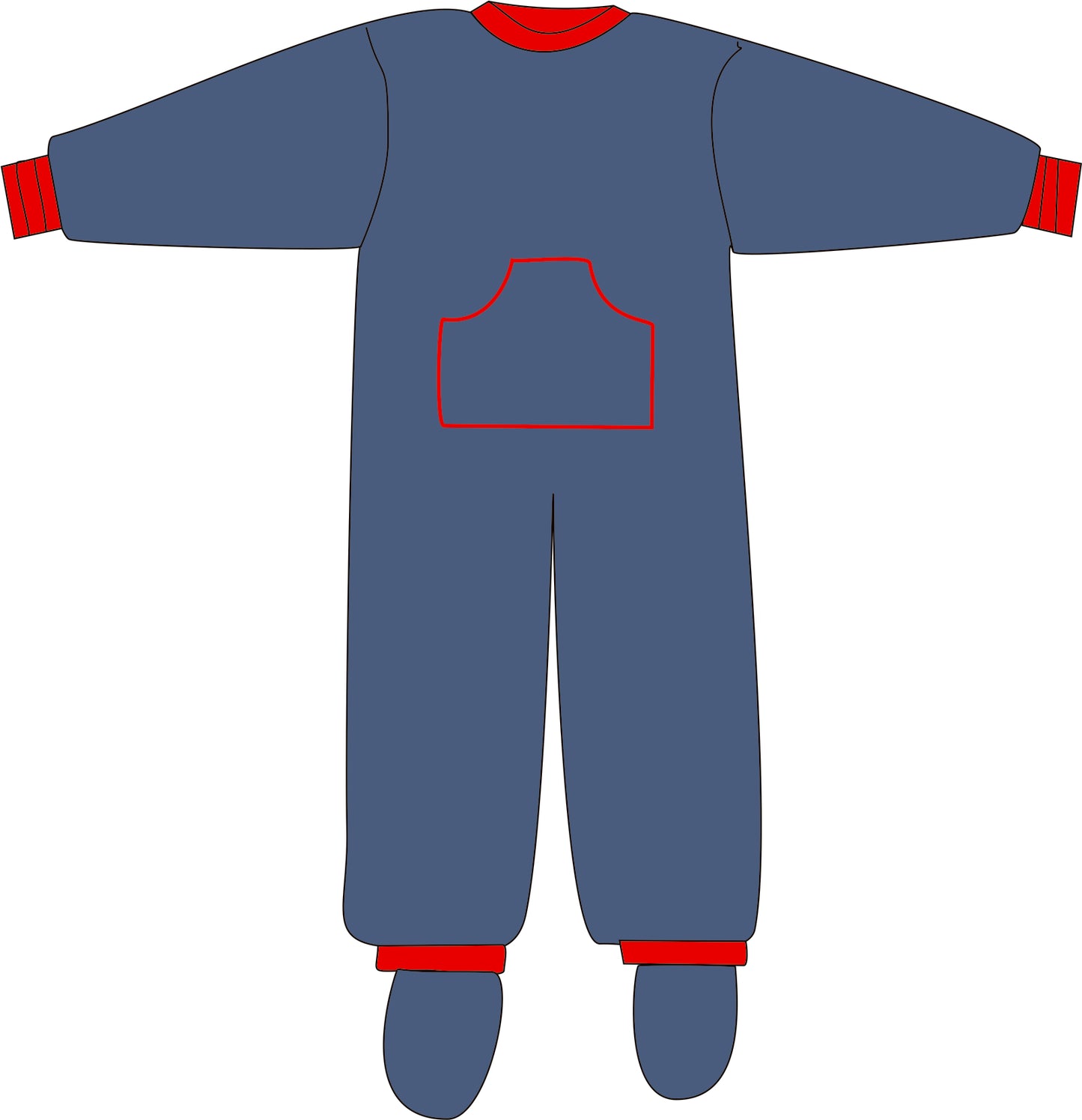 R212C Children 100% Cotton Back Zipped PJS