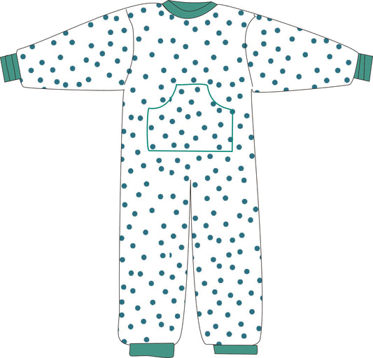 R212C Adult 100% Cotton Back ZIp Pjs