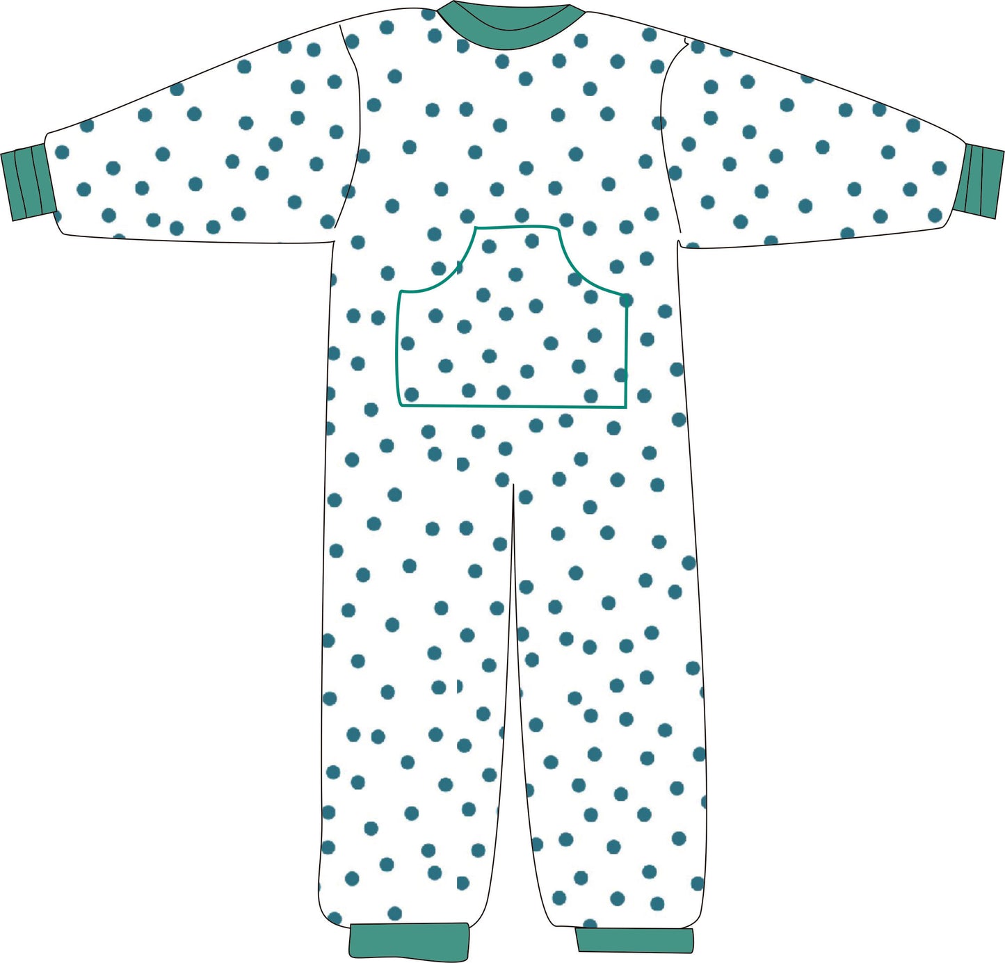 R212C Children 100% Cotton Back Zipped PJS
