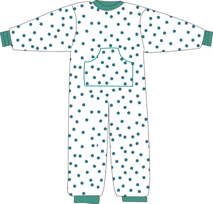 R212C Children 100% Cotton Back Zipped PJS