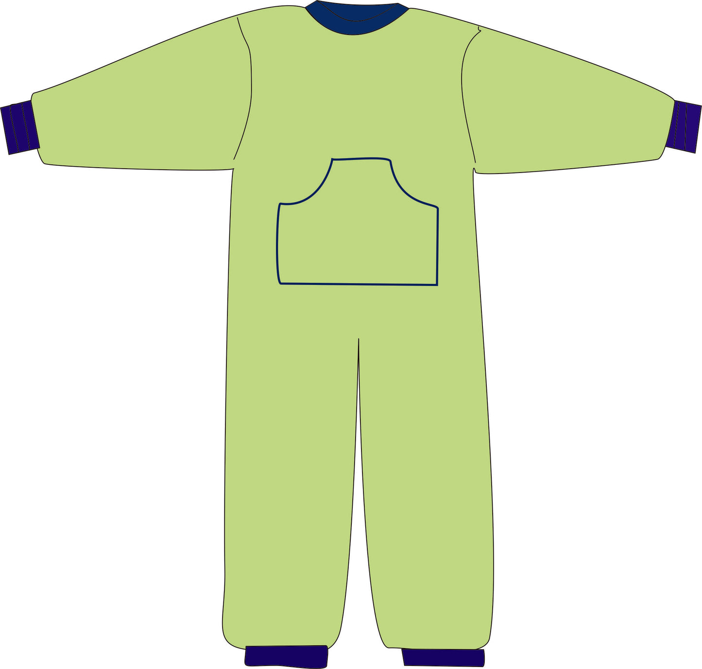 R212C Children 100% Cotton Back Zipped PJS
