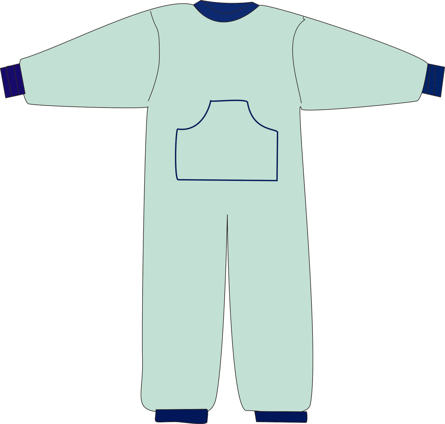 R212C Adult 100% Cotton Back ZIp Pjs