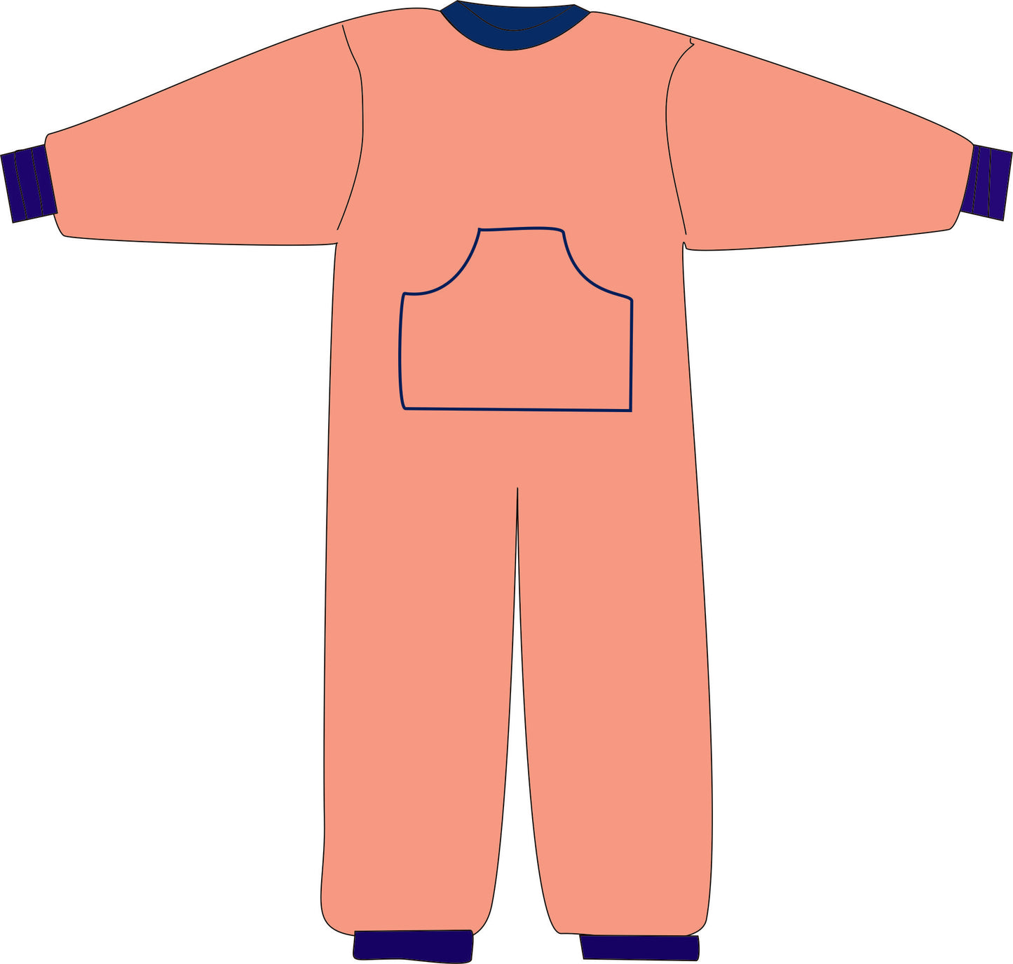 R212C Children 100% Cotton Back Zipped PJS