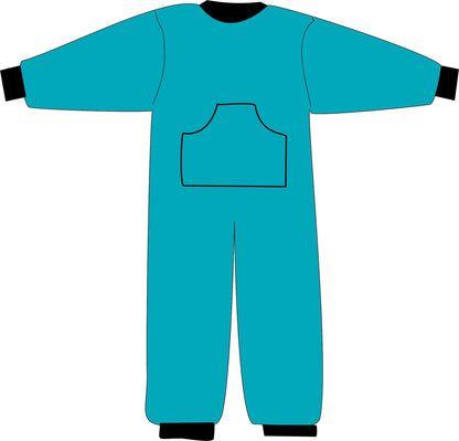R212C Children 100% Cotton Back Zipped PJS